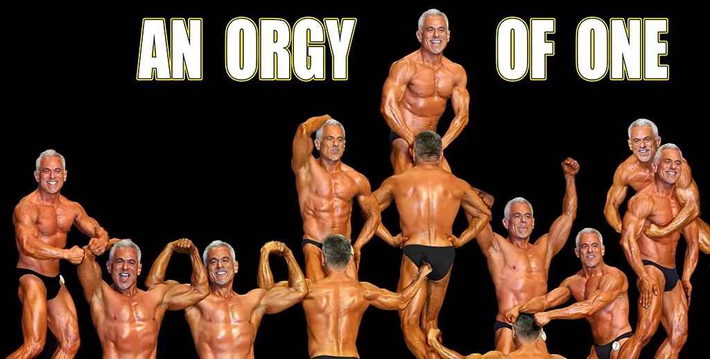 bodybuilder danny lemos posing composite